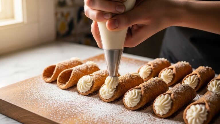 Authentic Sicilian Cannoli Crispy Shells with Sweet Ricotta Filling