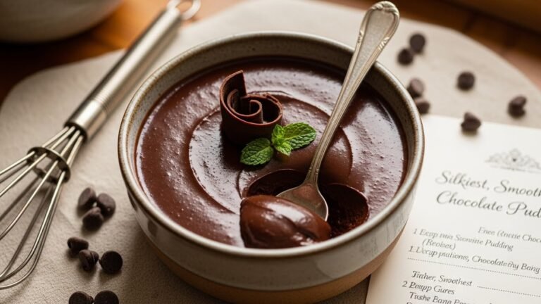 Silky Rich Chocolate Pudding Easy Homemade Recipe for a Velvety Finish