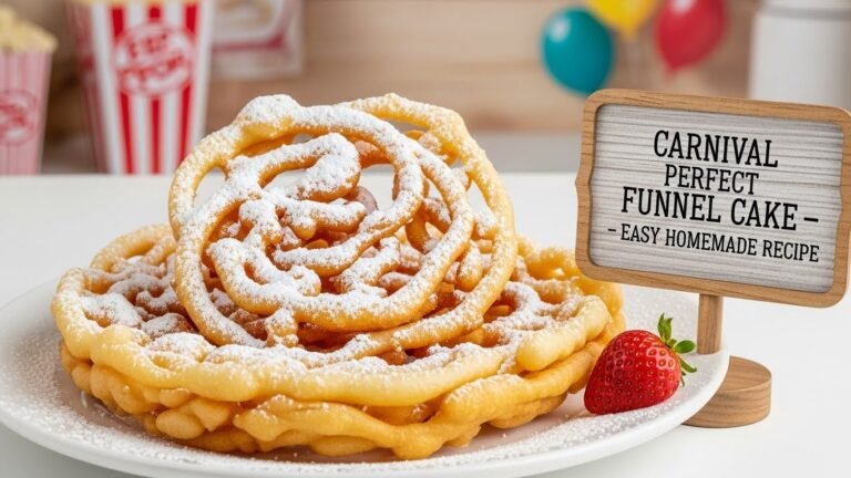 Carnival Perfect Funnel Cake Easy Homemade Recipe that is Crispy and Golden