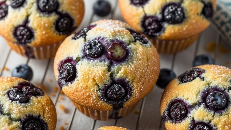 Bakery Style Blueberry Muffins Best Homemade Recipe with Juicy Burst