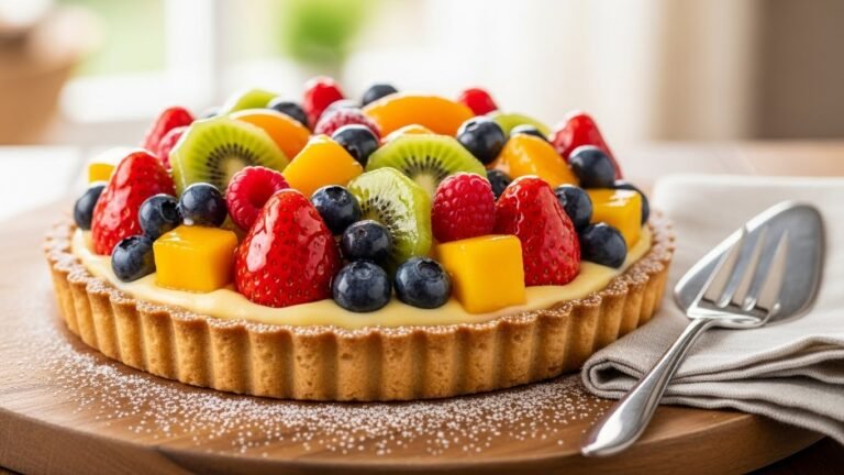 Showstopping Fresh Fruit Tart Buttery Crust and Cream Filling