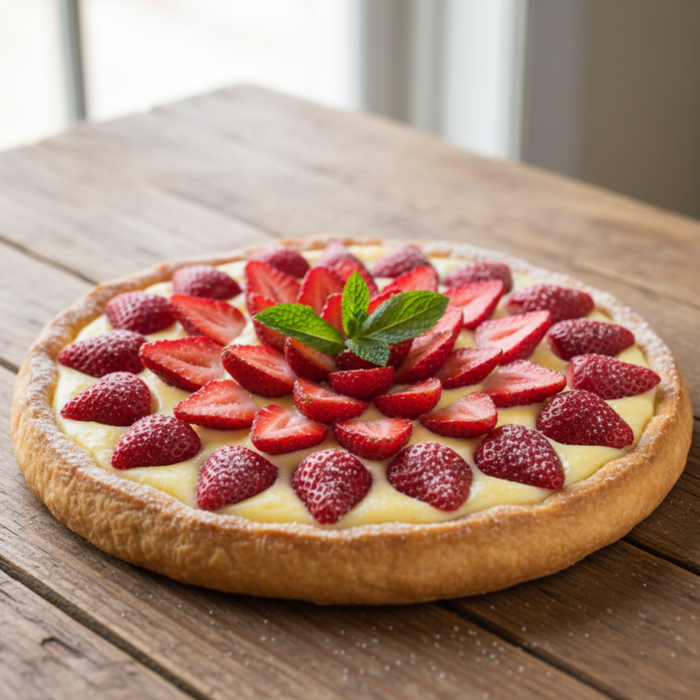 Strawberry Tart Recipe with Custard Filling