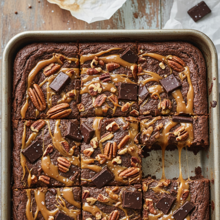 Turtle Brownies Recipe Gooey and Chocolatey