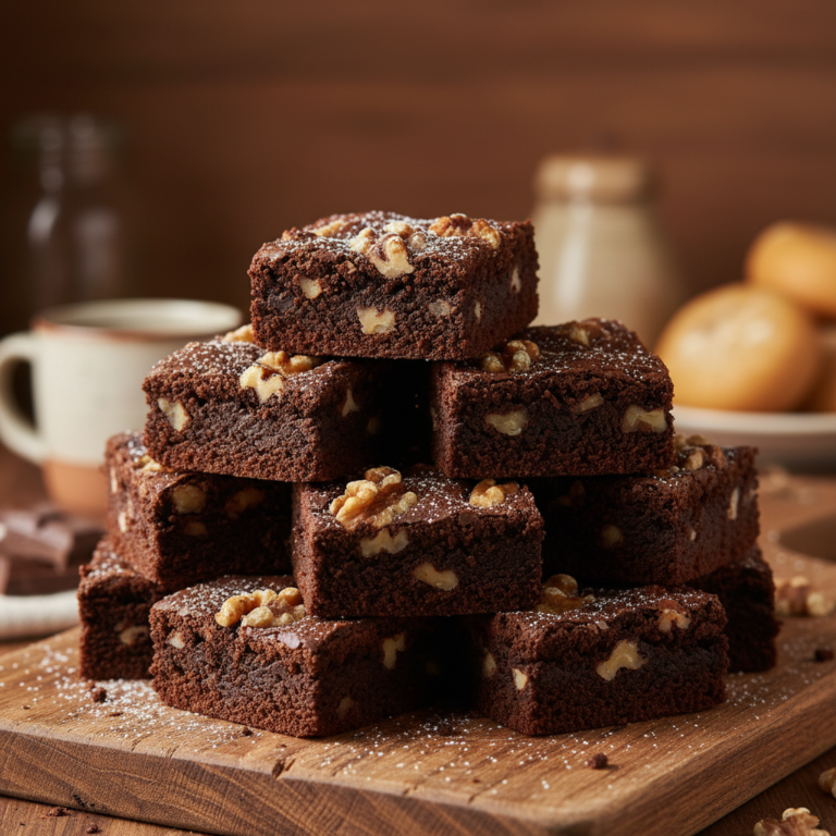 Walnut Brownies Recipe Fudgy Texture