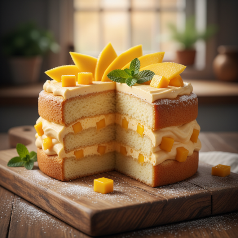 Mango Cake Recipe Soft and Tropical
