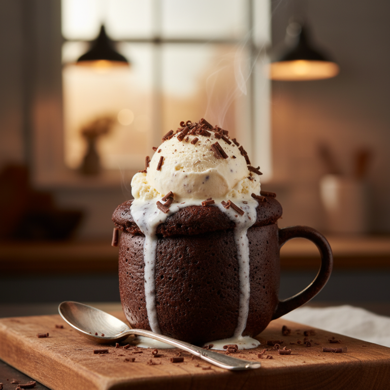 5 Minute No Bake Chocolate Mug Cake Recipe