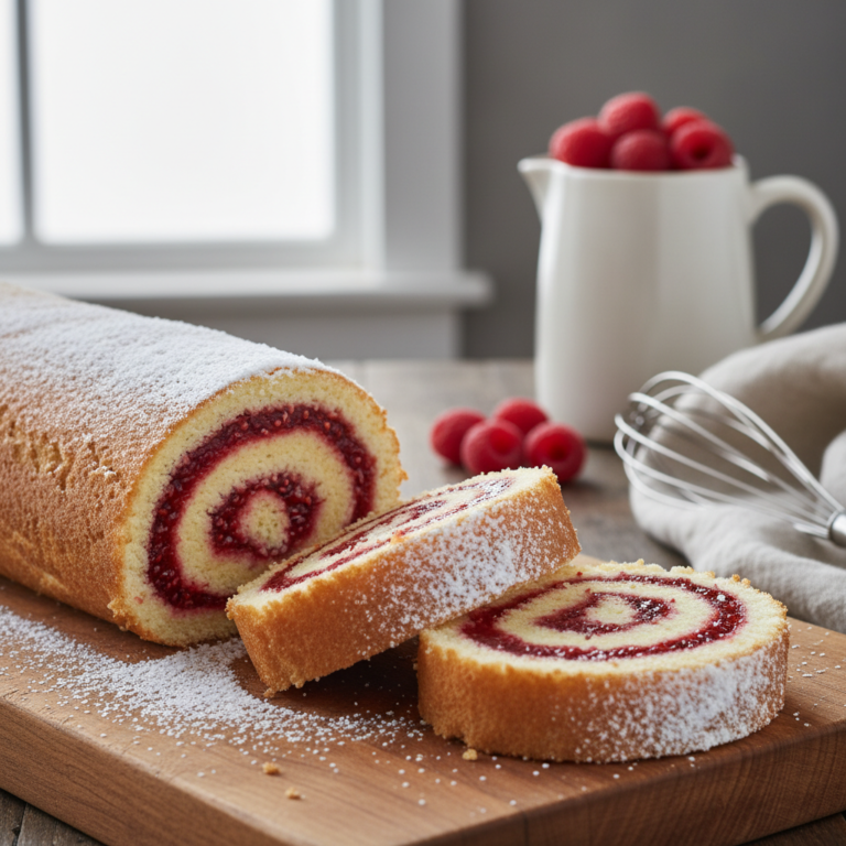 Jelly Roll Cake Recipe with Soft Sponge