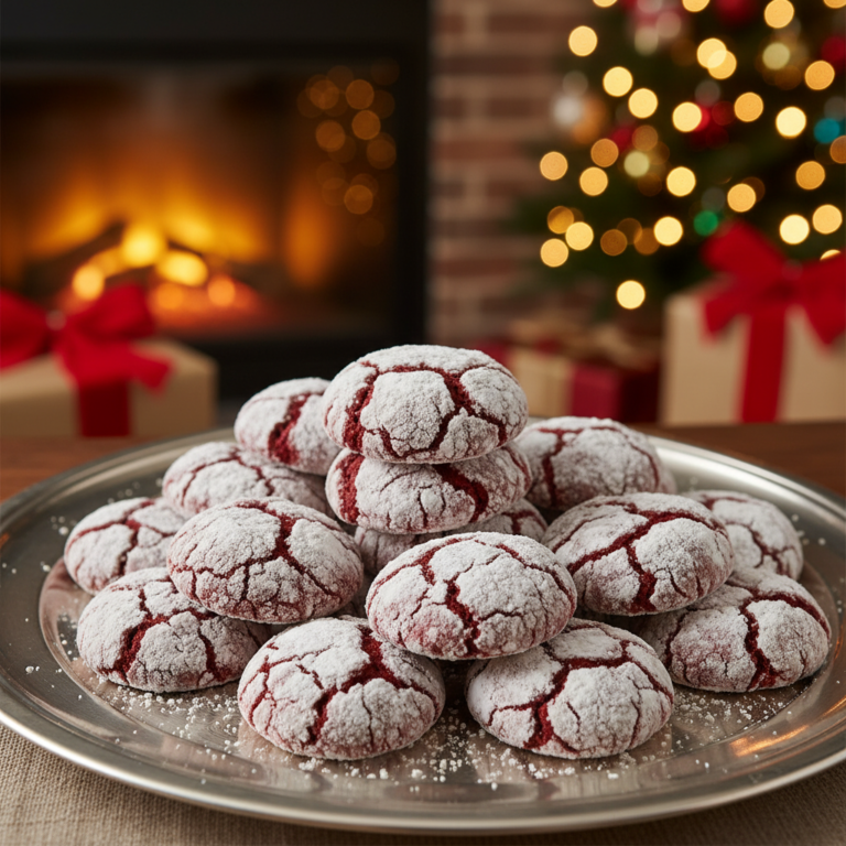 Red Velvet Crinkle Cookies for Gifting