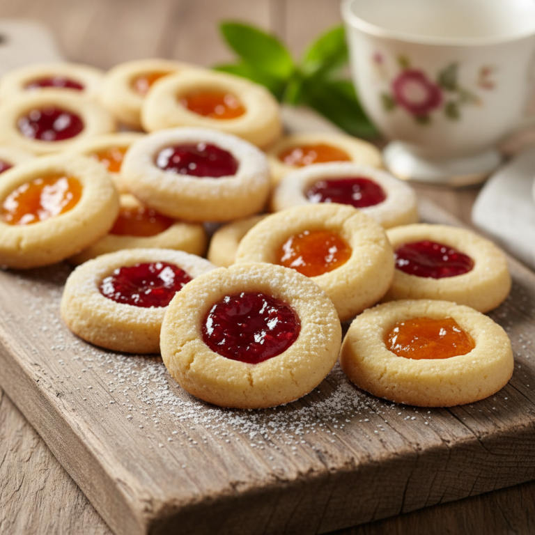 Jam Filled Thumbprint Cookies