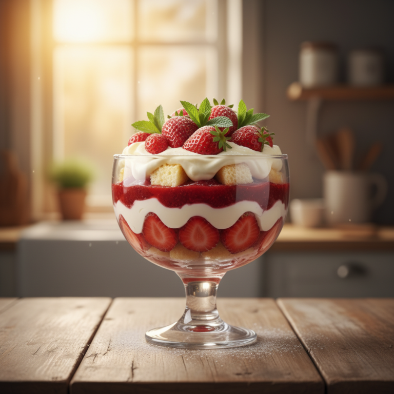 Layered Strawberry Trifle Dessert