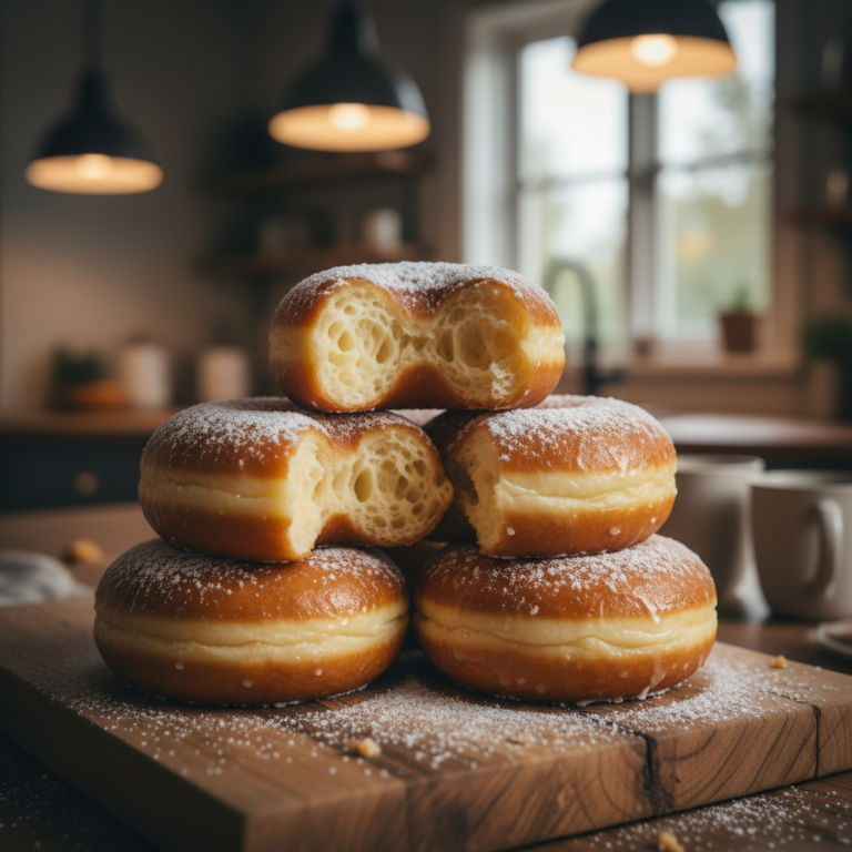 Sweet Glazed Donuts Made at Home