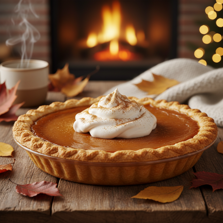 Sweet Pumpkin Pie for Holidays