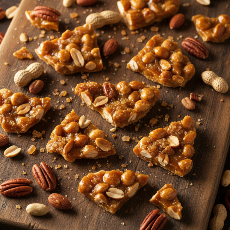 Crunchy Nutty Brittle Candy