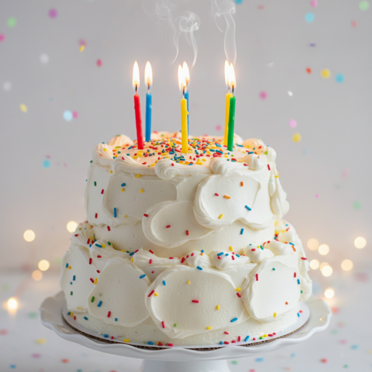 Soft White Cake for Birthdays