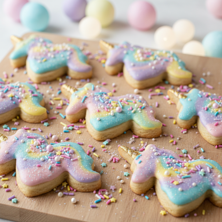 Colorful Unicorn Cookies for Kids