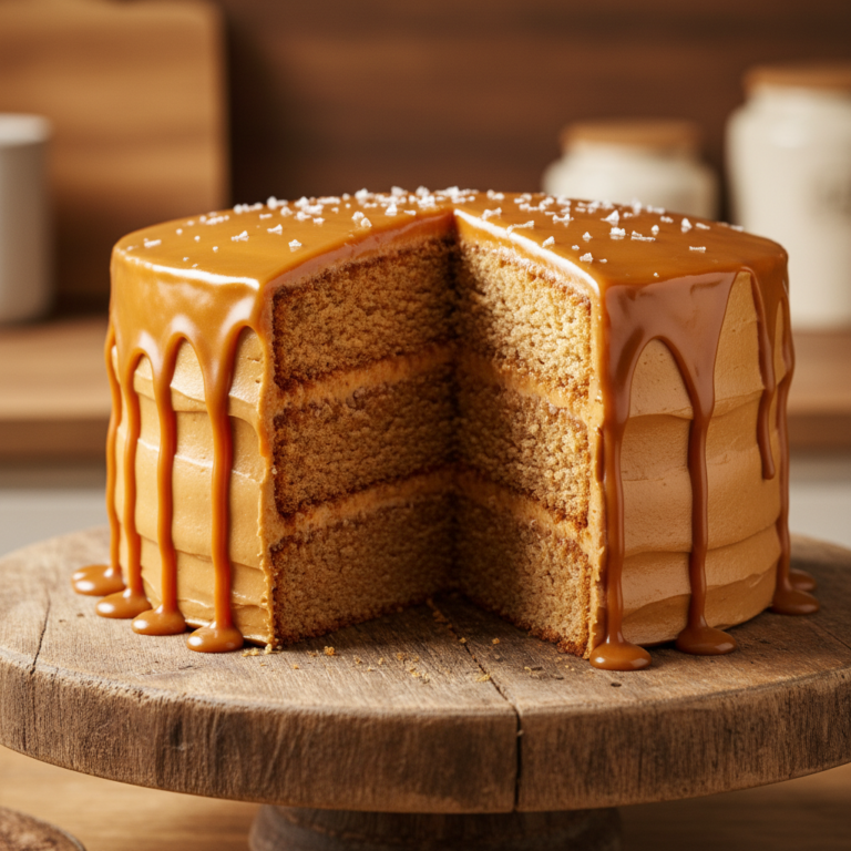 Rich Caramel Cake Creamy Frosting