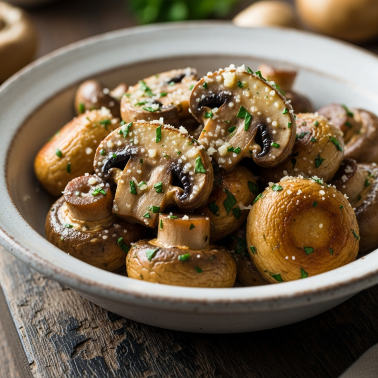 Creamy Garlic Parmesan Sauteed Mushrooms for Quick Sides
